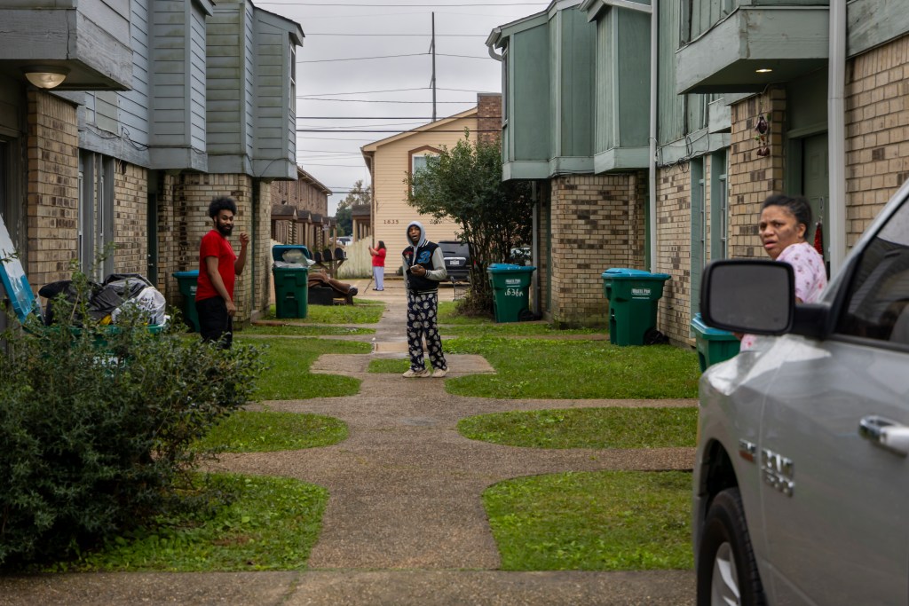 Residents come out of their homes as US Customs and Border Patrol Commander Gregory Bovino and fellow agents conduct operations in Kenner, Louisiana, on December 6, 2025. Federal agents are conducting 'Operation Catahoula Crunch,' launched by the Department of Homeland Security as a part of an immigration crackdown on undocumented immigrants in the United States. ​Photo by Michael Nigro.