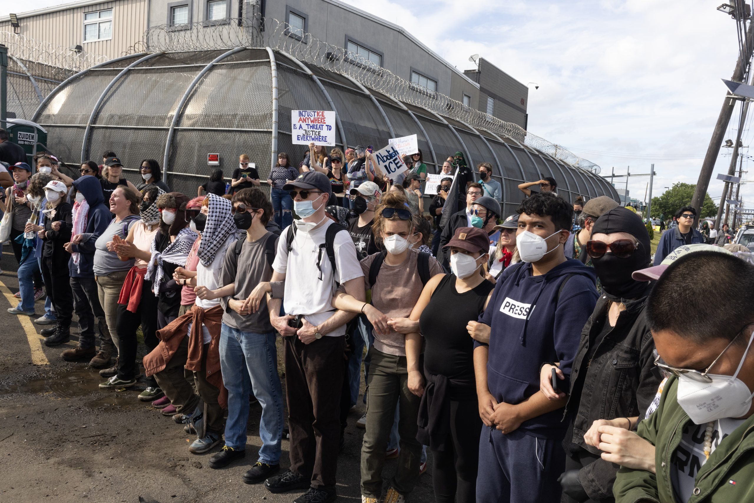 Protests erupt at New Jersey detention center in support of hunger striking detainees